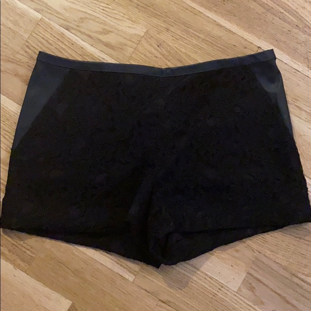 Black lace shorts
